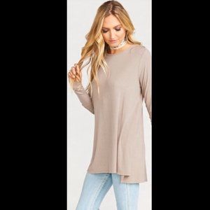 Show Me Your Mumu Lewis Top ~ Slinky Rib Stone